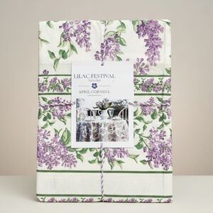 April Cornell Lilac Festival Floral Tablecloth 60x84" Cottagecore Country Purple